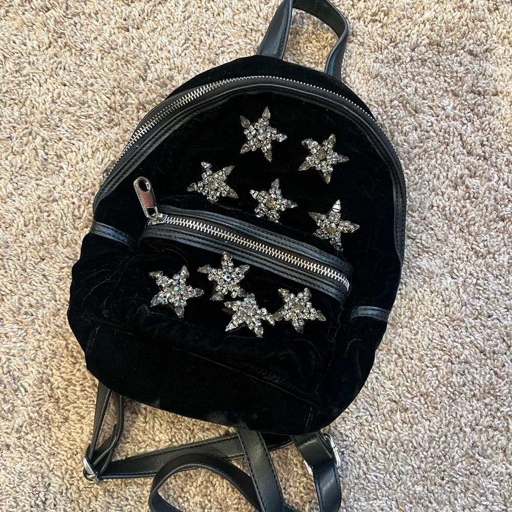 Black Velvet mini backpack